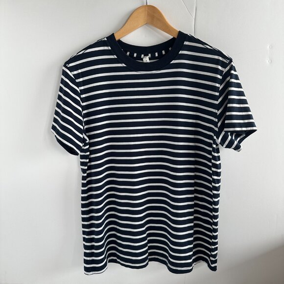 Lululemon All Yours Boyfriend Tee - Navy & White Stripes - Picture 4 of 7